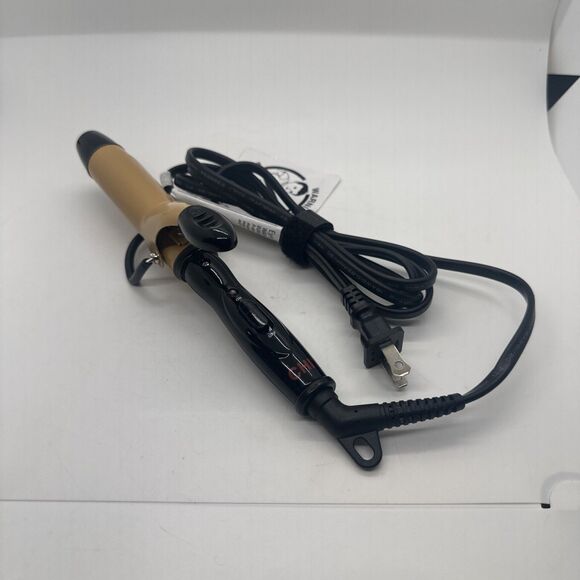 CHI AIR Tan Black Curling Iron w/ 1" Wide Barrel - Picture 1 of 7